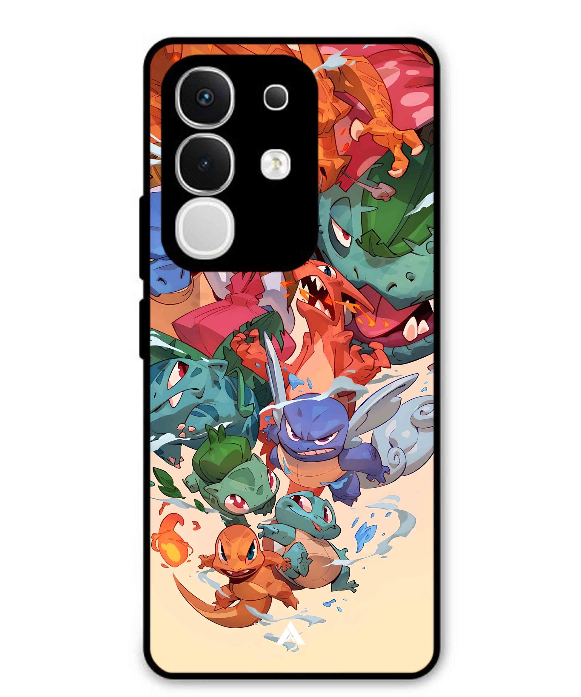 Pokemon Team 2 Metal Back Cover Phone Case for Vivo Y29 4G