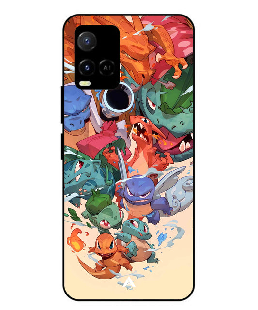 Pokemon Team 2 Metal Back Cover Phone Case for Vivo Y36