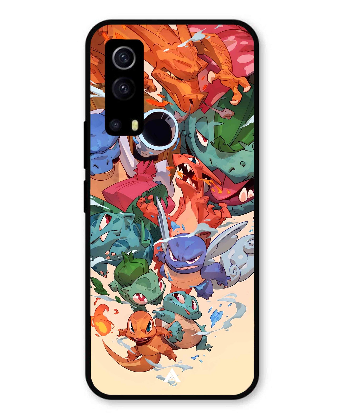 Pokemon Team 2 Metal Back Cover Phone Case for Vivo Y53s