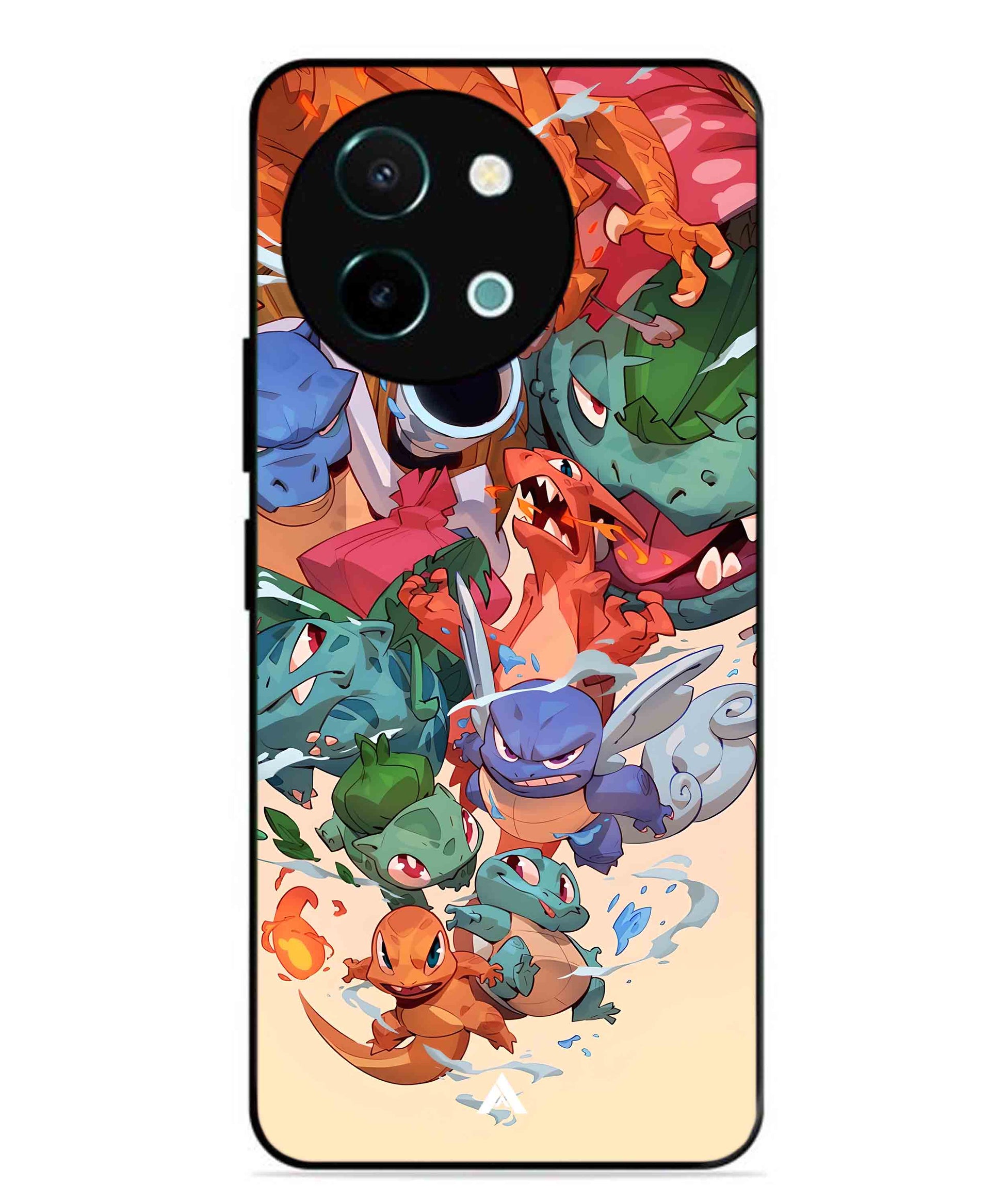 Pokemon Team 2 Metal Back Cover Phone Case for Vivo Y58