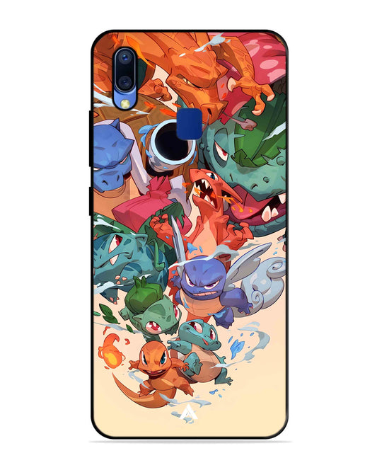 Pokemon Team 2 Metal Back Cover Phone Case for Vivo Y95