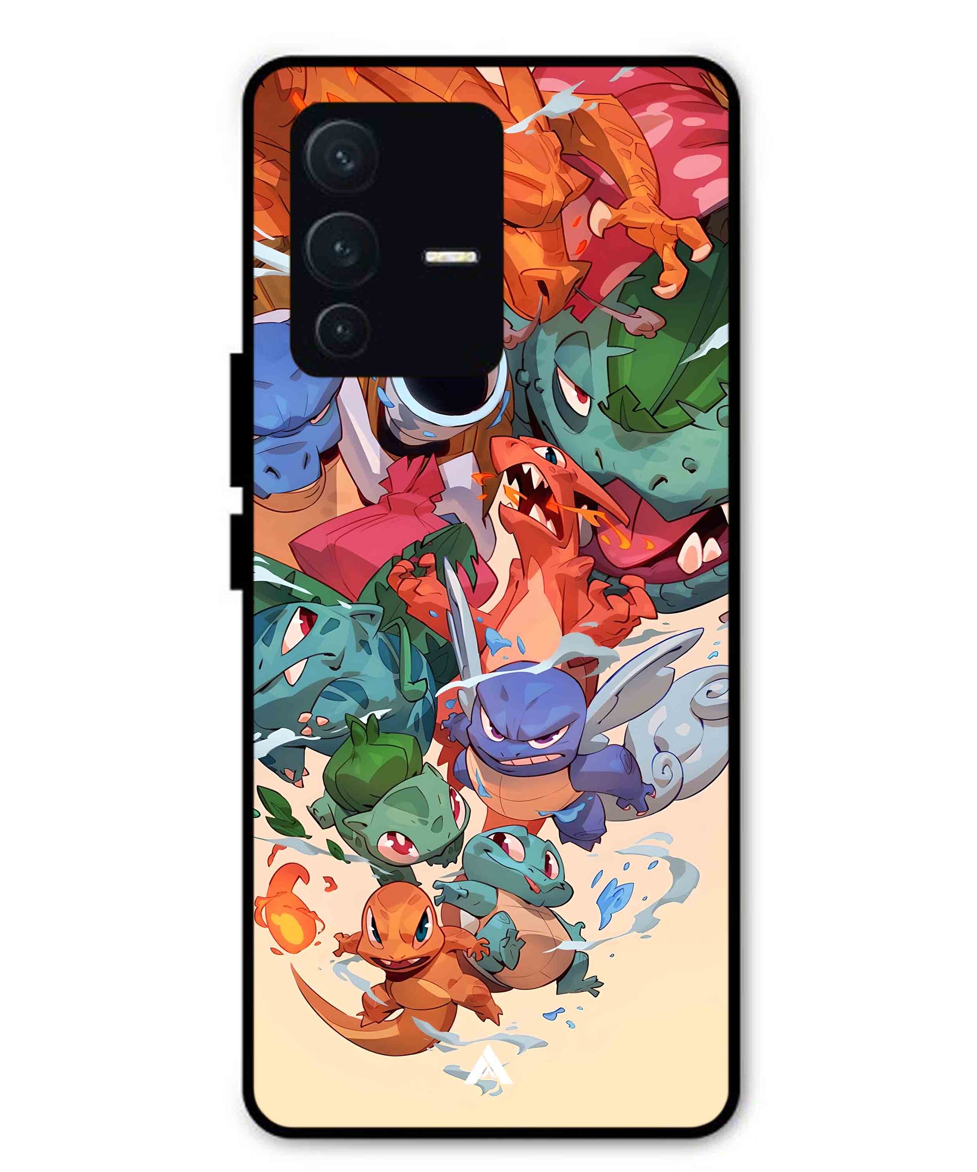 Pokemon Team 2 Metal Back Cover Phone Case for Vivo v23 Pro