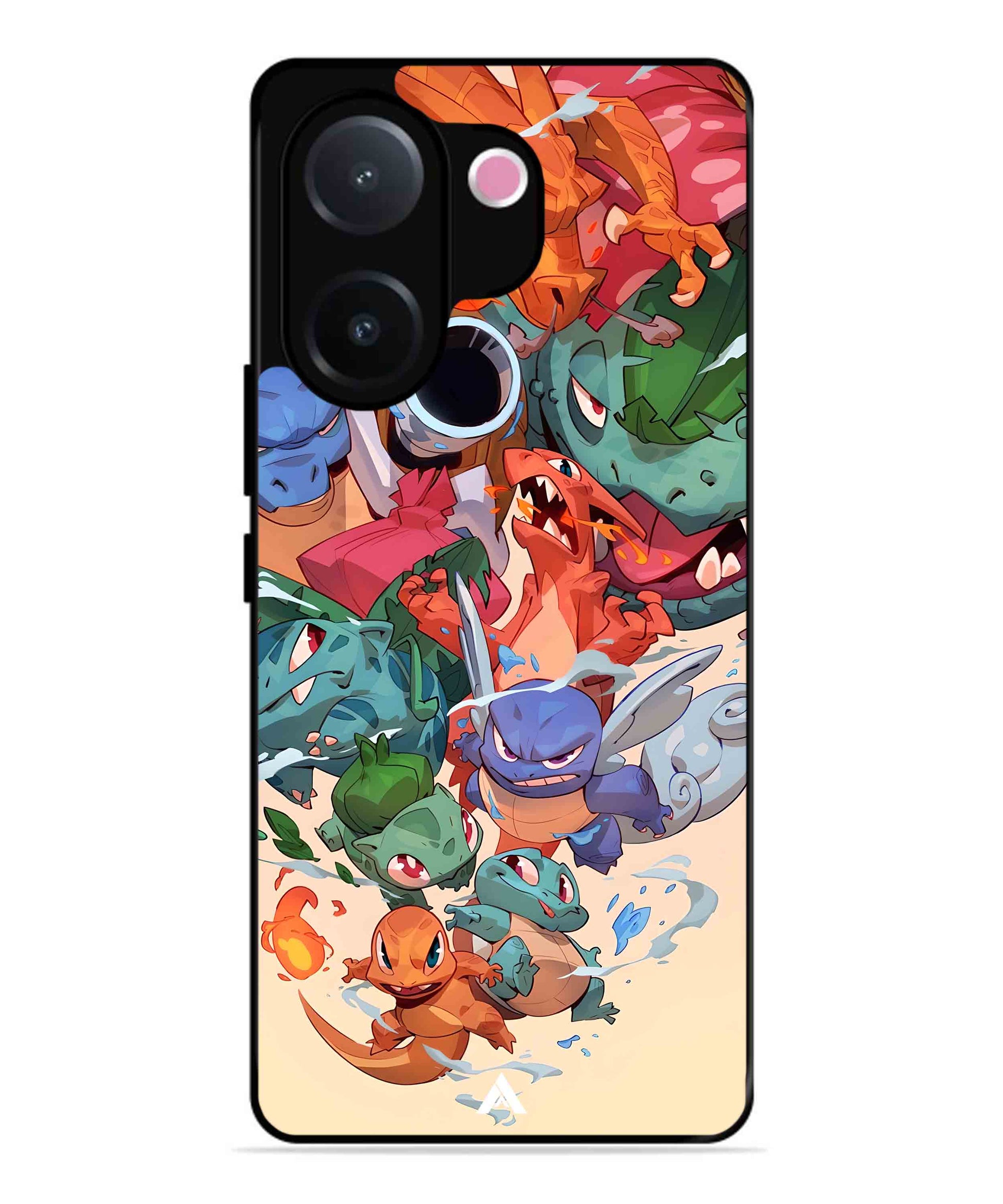 Pokemon Team 2 Metal Back Cover Phone Case for Vivo v60e