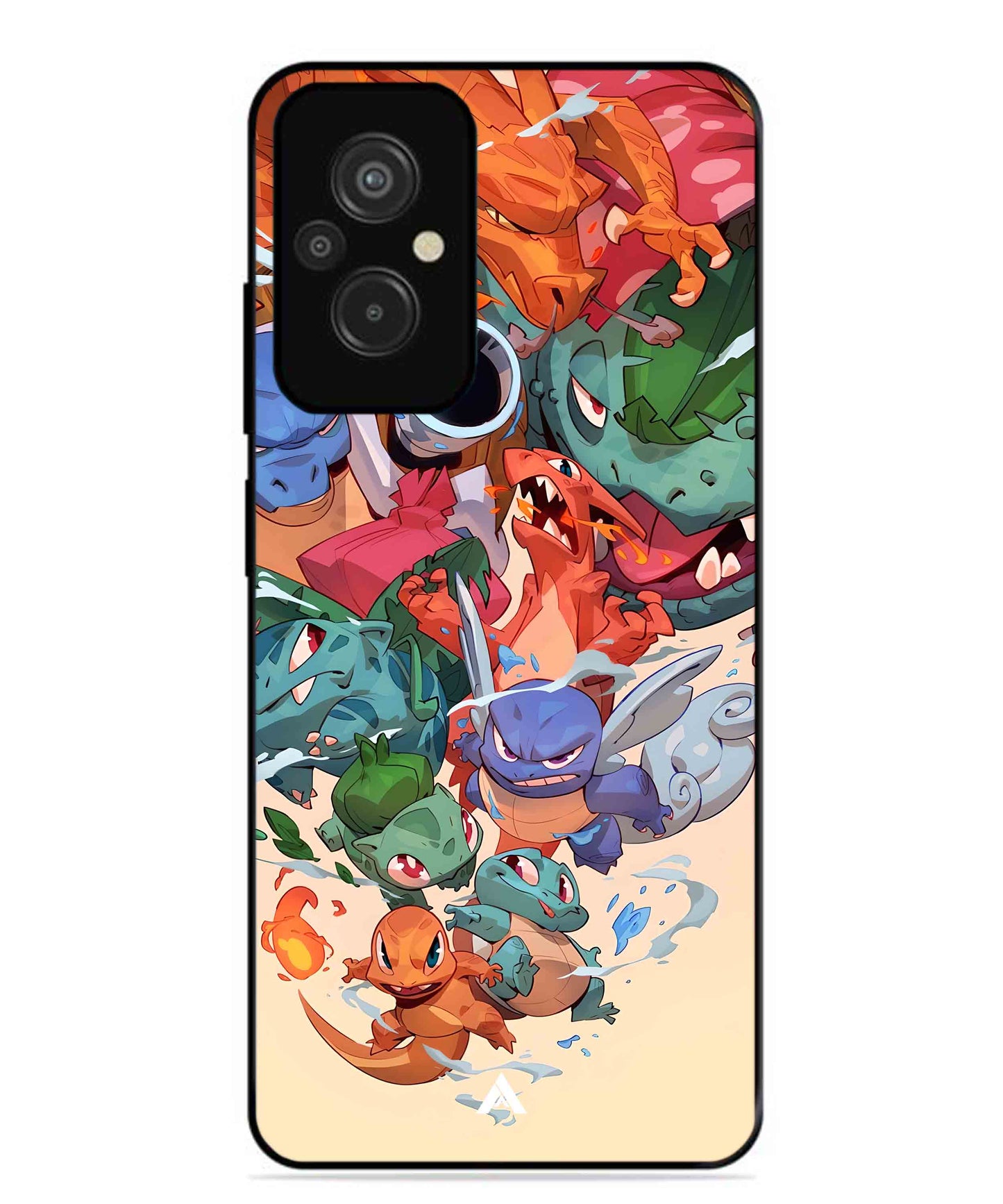 Pokemon Team 2 Metal Back Cover Phone Case for Xiaomi Redmi 11 Prime 4G