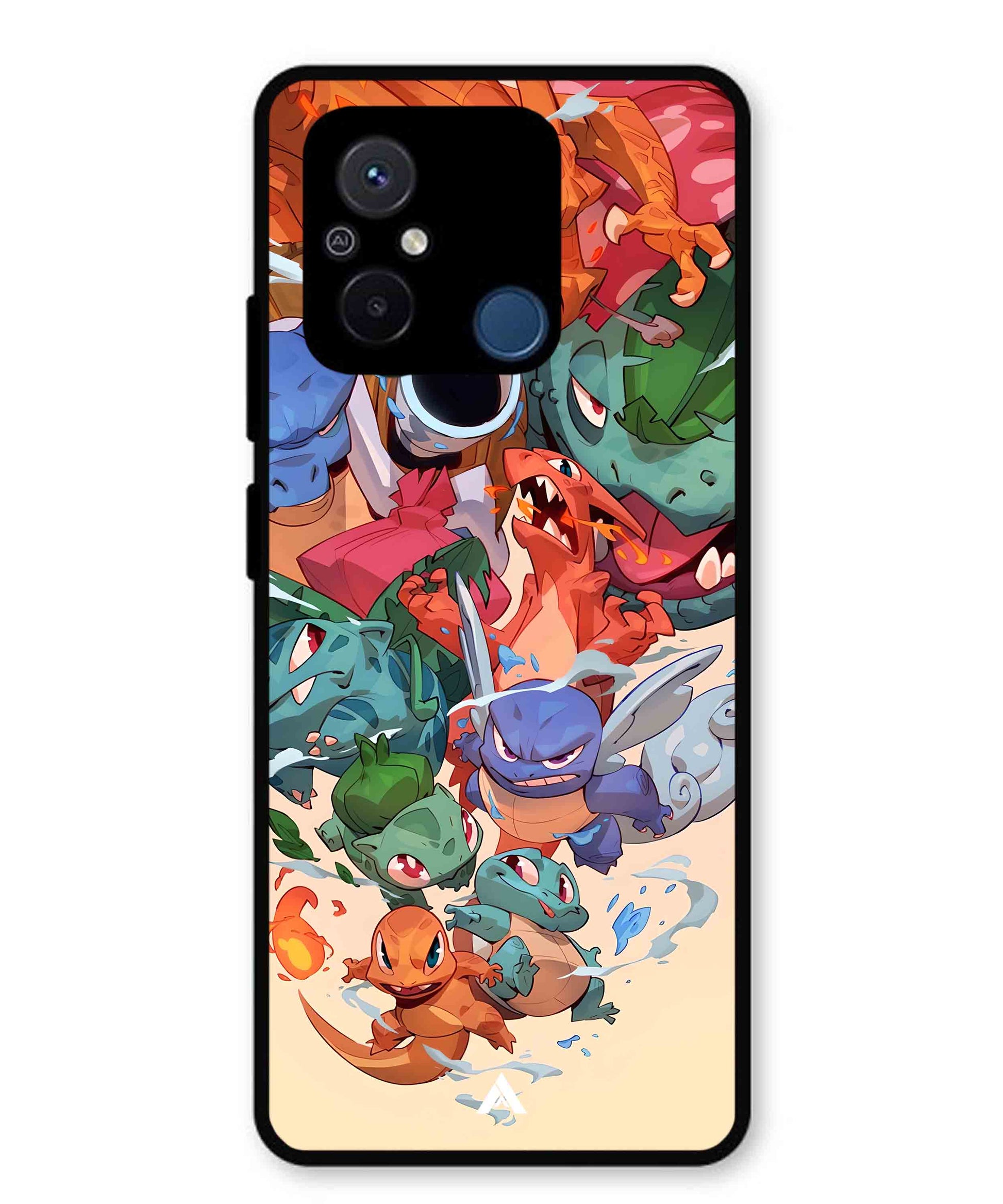 Pokemon Team 2 Metal Back Cover Phone Case for Xiaomi Redmi 12C