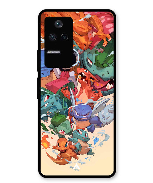 Pokemon Team 2 Metal Back Cover Phone Case for Xiaomi Redmi K40s