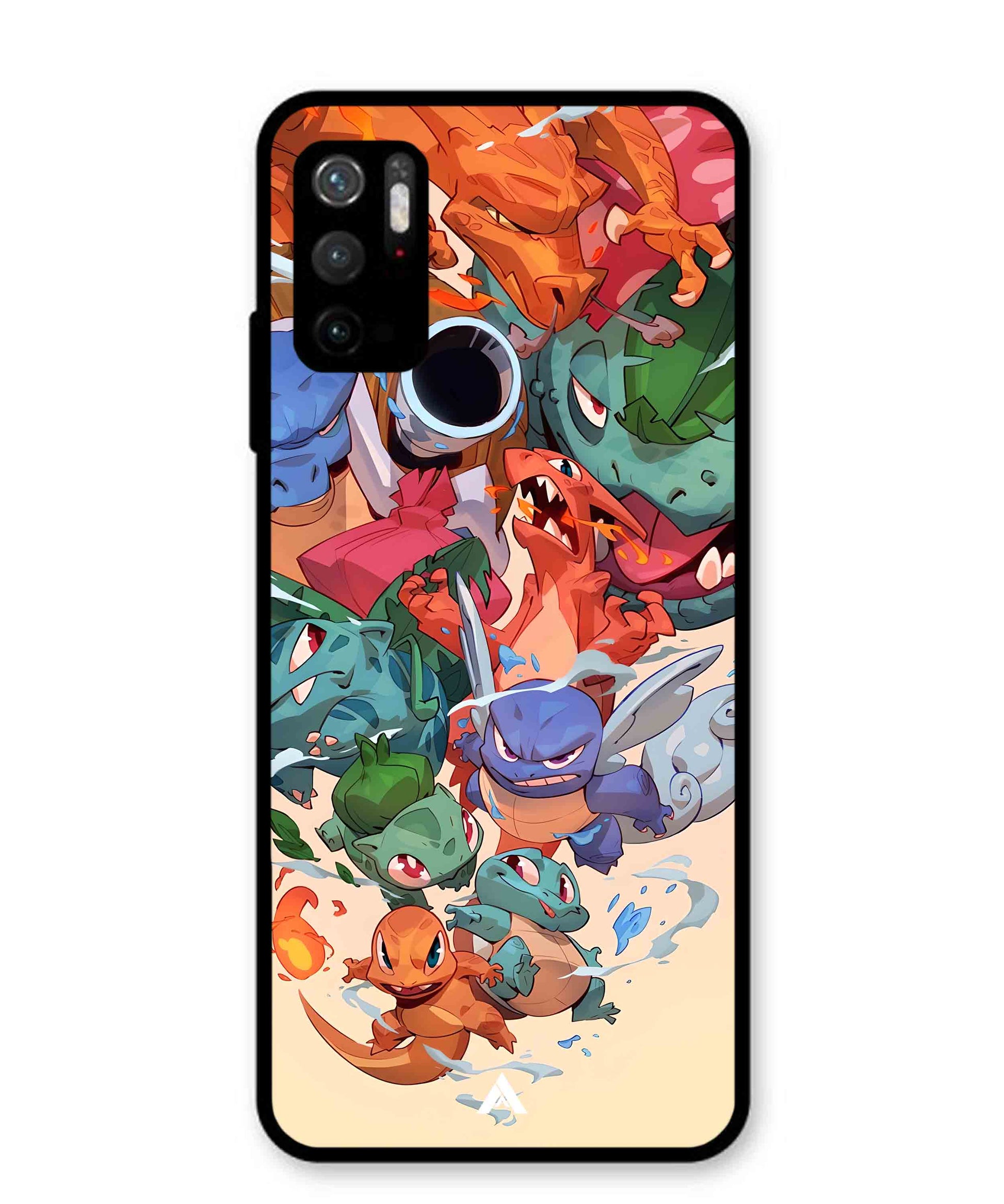 Pokemon Team 2 Metal Back Cover Phone Case for Xiaomi Redmi Note 10T