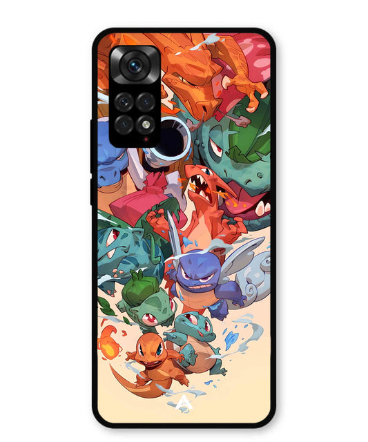 Pokemon Team 2 Metal Back Cover Phone Case for Xiaomi Redmi Note 11