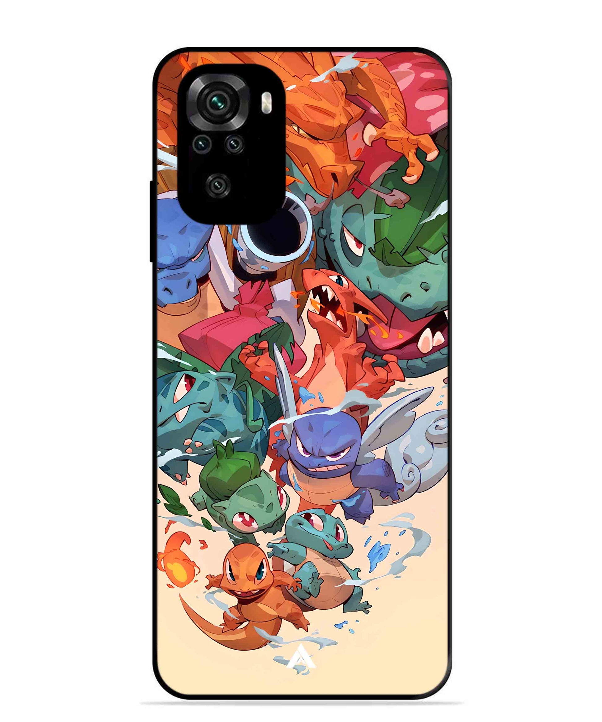 Pokemon Team 2 Metal Back Cover Phone Case for Xiaomi Redmi Note 11SE