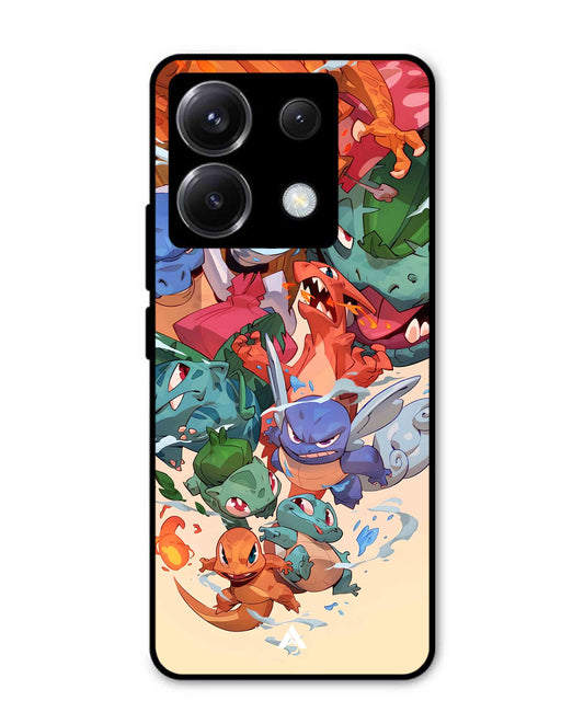 Pokemon Team 2 Metal Back Cover Phone Case for Xiaomi Redmi Note 13 Pro