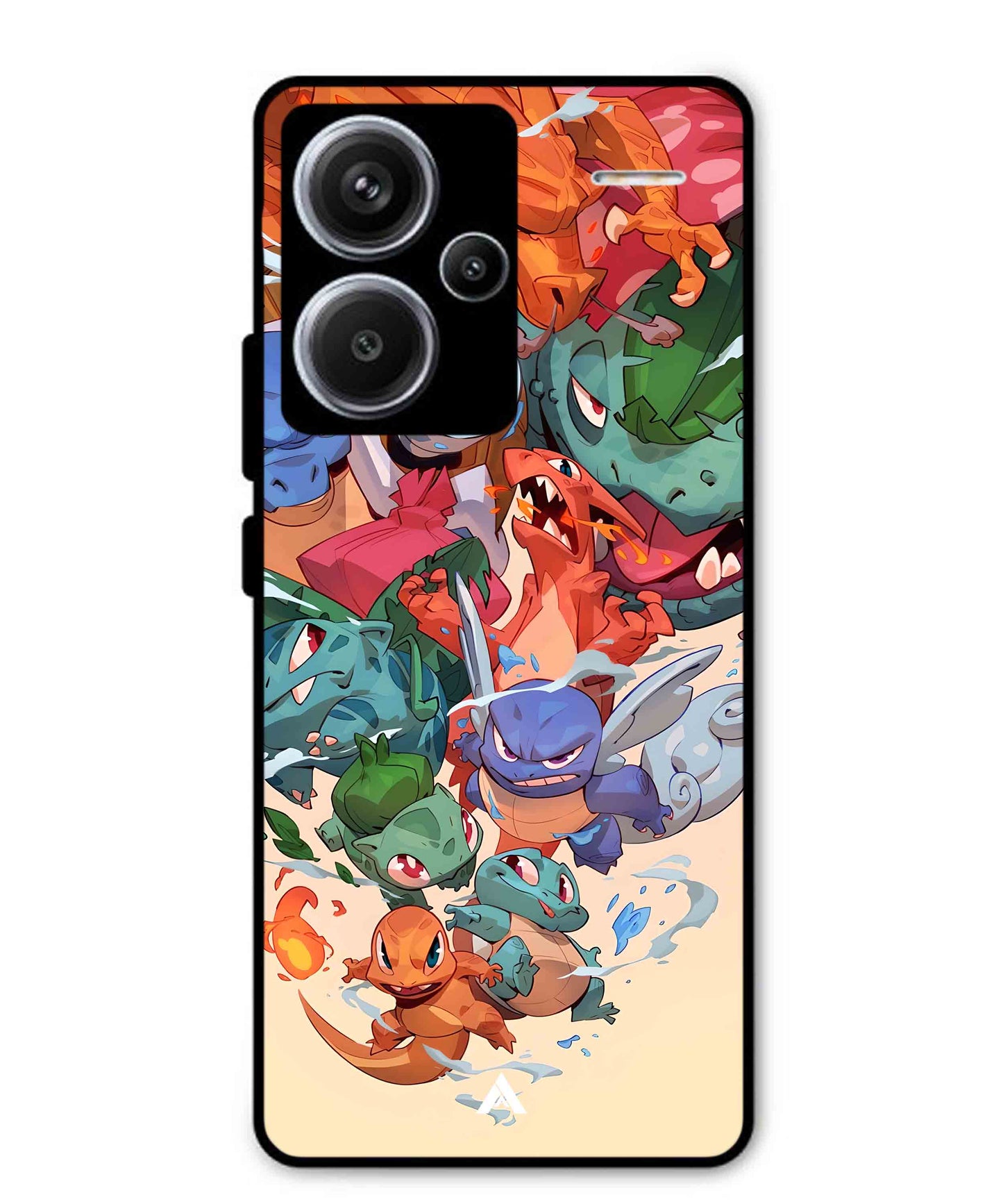 Pokemon Team 2 Metal Back Cover Phone Case for Xiaomi Redmi Note 13 Pro Plus