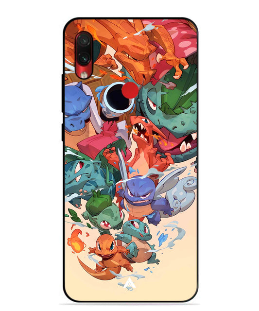 Pokemon Team 2 Metal Back Cover Phone Case for Xiaomi Redmi Note 7 Pro