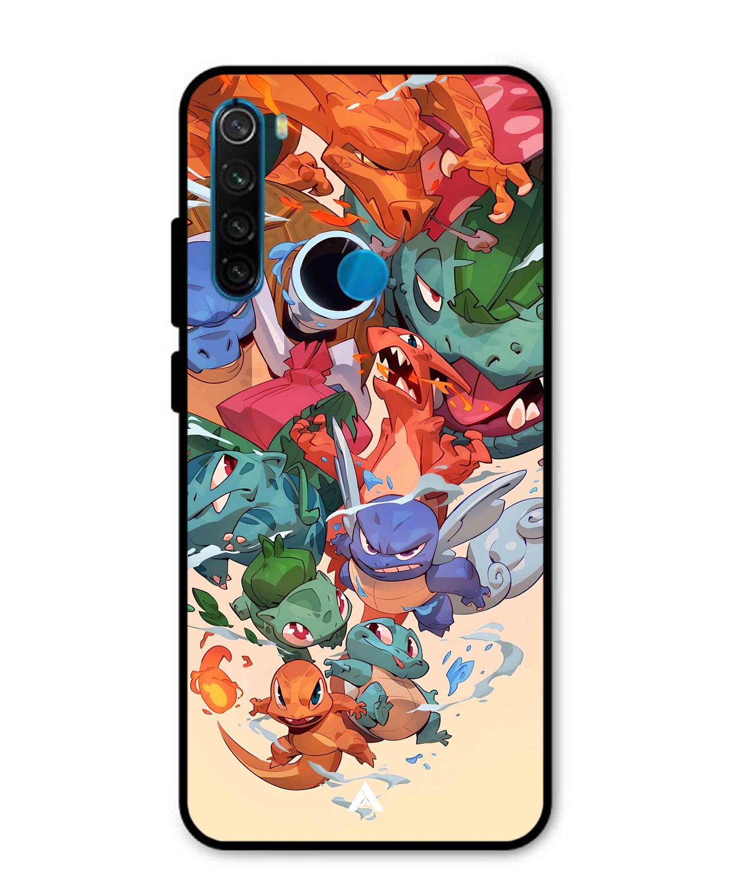 Pokemon Team 2 Metal Back Cover Phone Case for Xiaomi Redmi Note 8