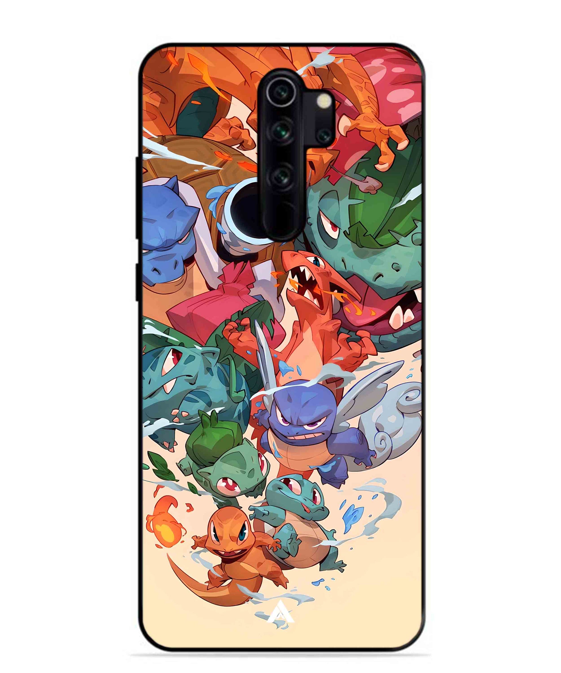Pokemon Team 2 Metal Back Cover Phone Case for Xiaomi Redmi Note 8 Pro