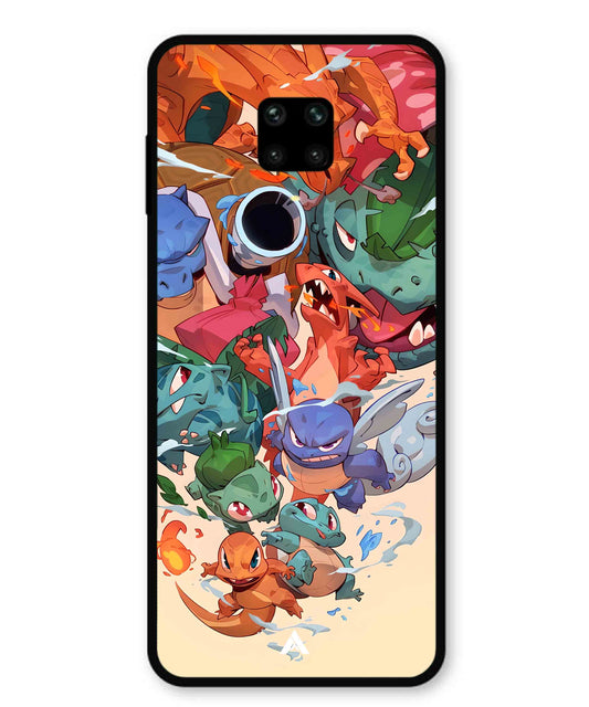 Pokemon Team 2 Metal Back Cover Phone Case for Xiaomi Redmi Note 9 Pro Max