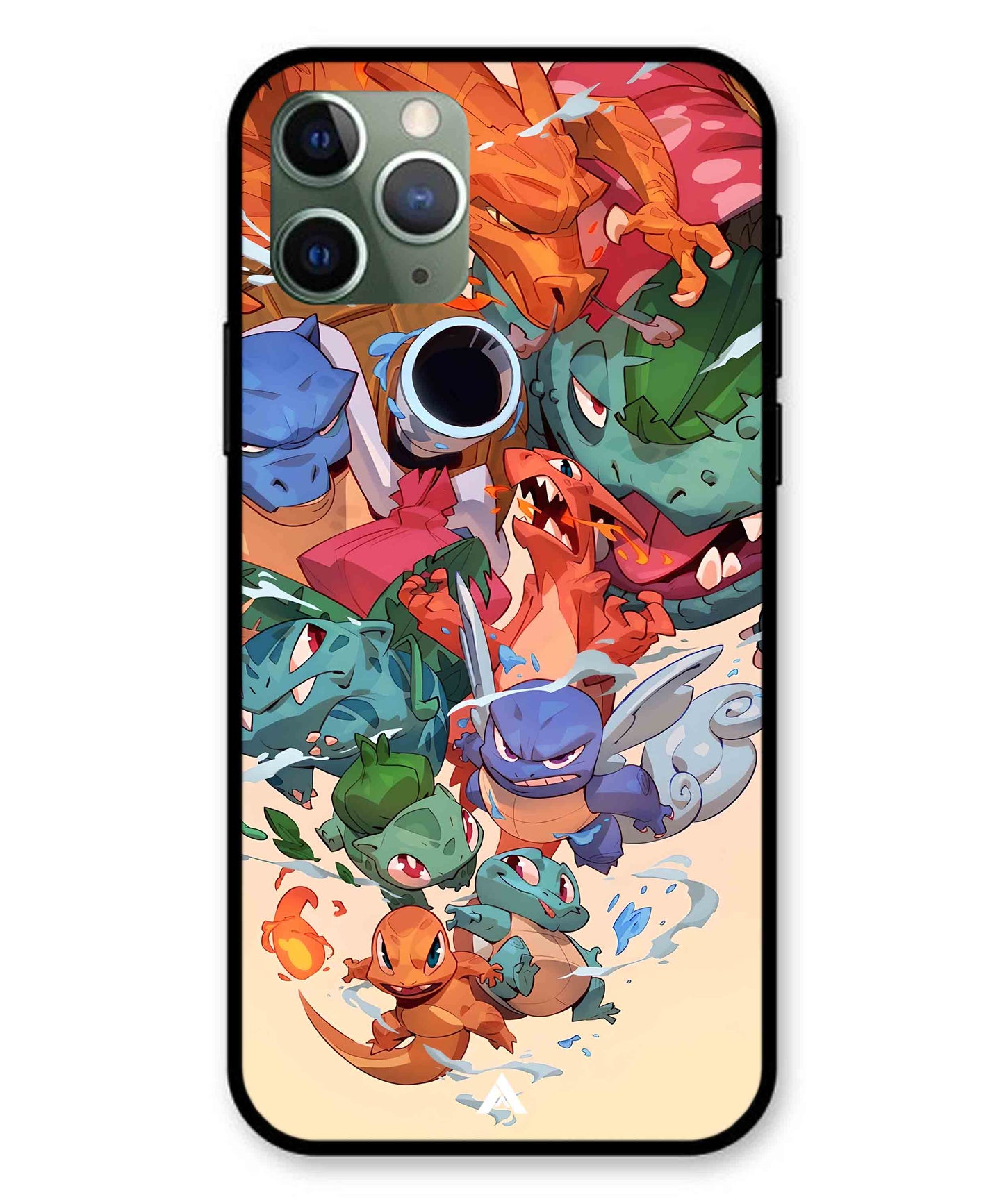 Pokemon Team 2 Metal Back Cover Phone Case for iPhone 11 Pro