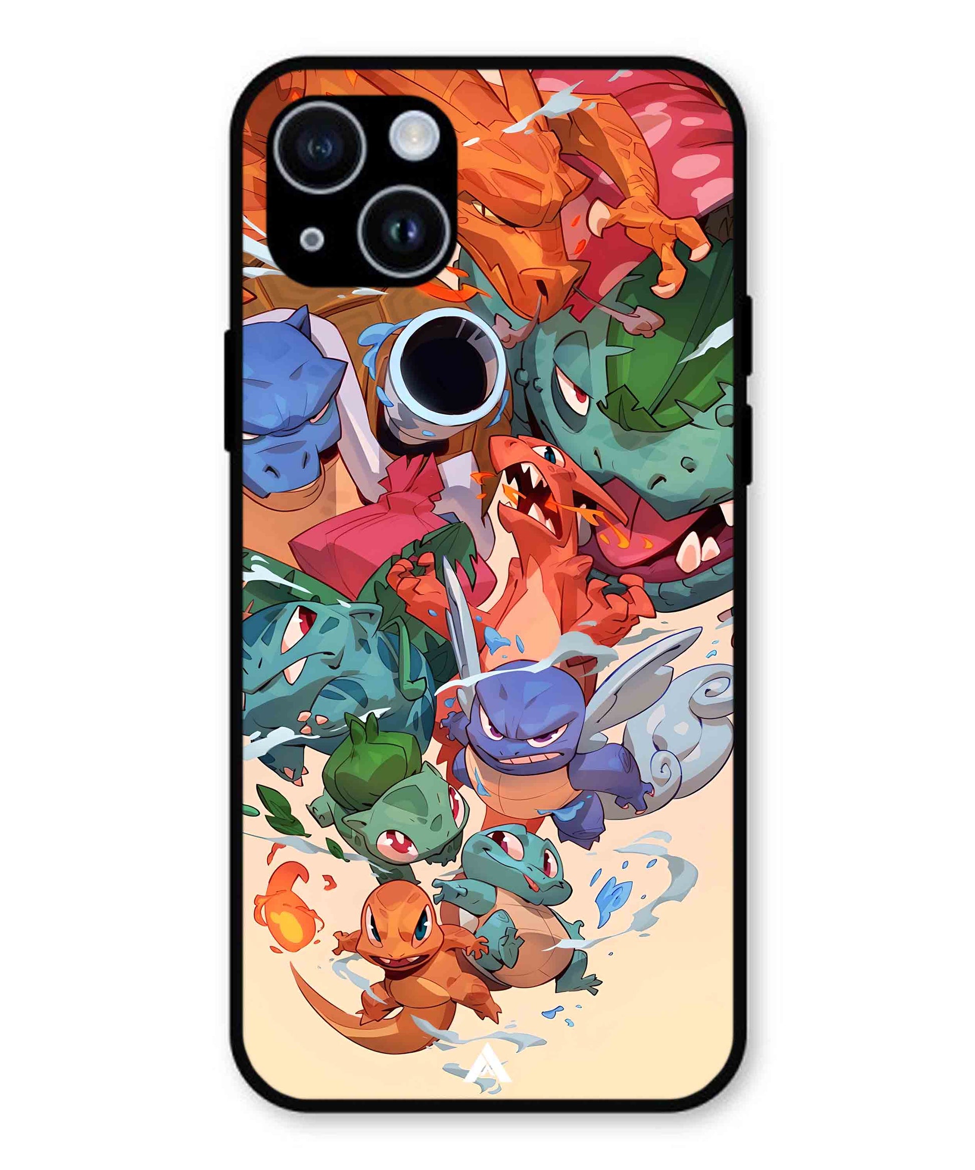 Pokemon Team 2 Metal Back Cover Phone Case for iPhone 14