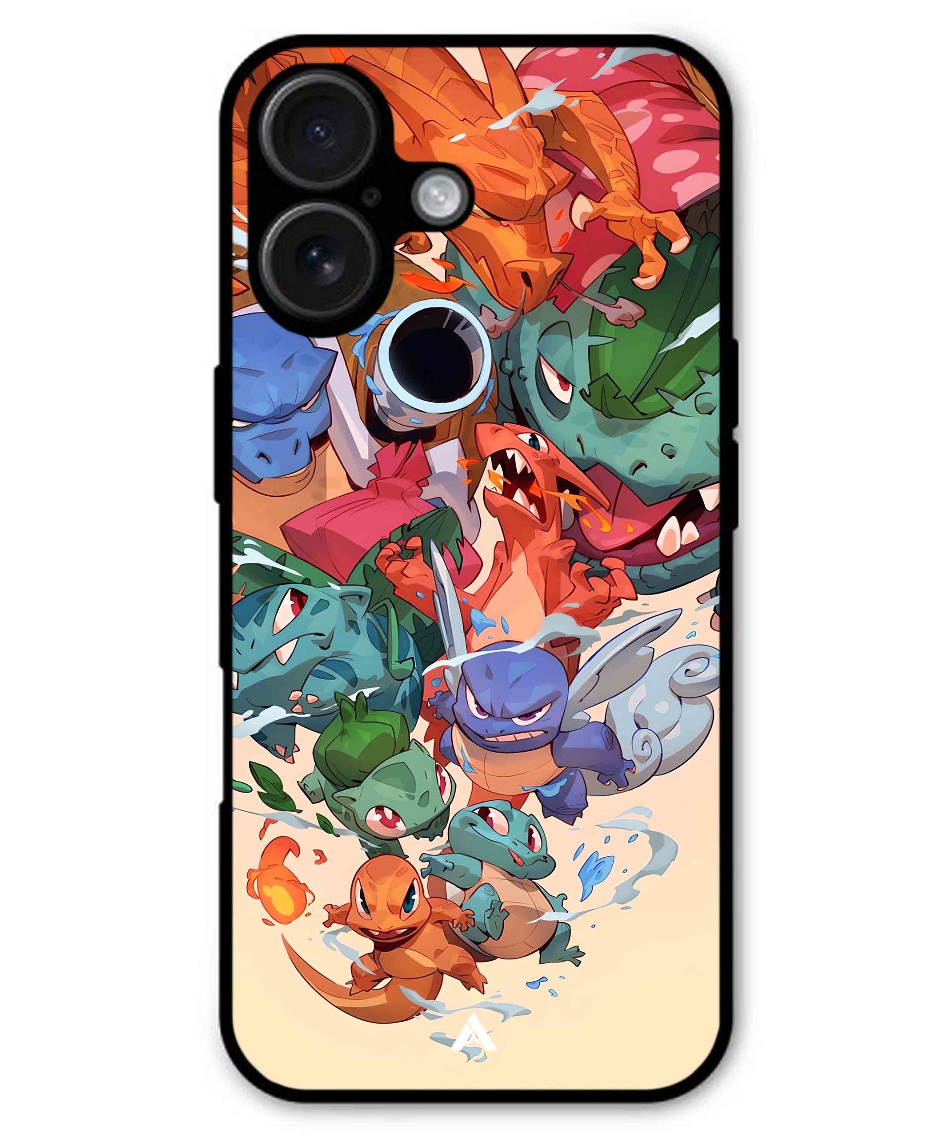 Pokemon Team 2 Metal Back Cover Phone Case for iPhone 16