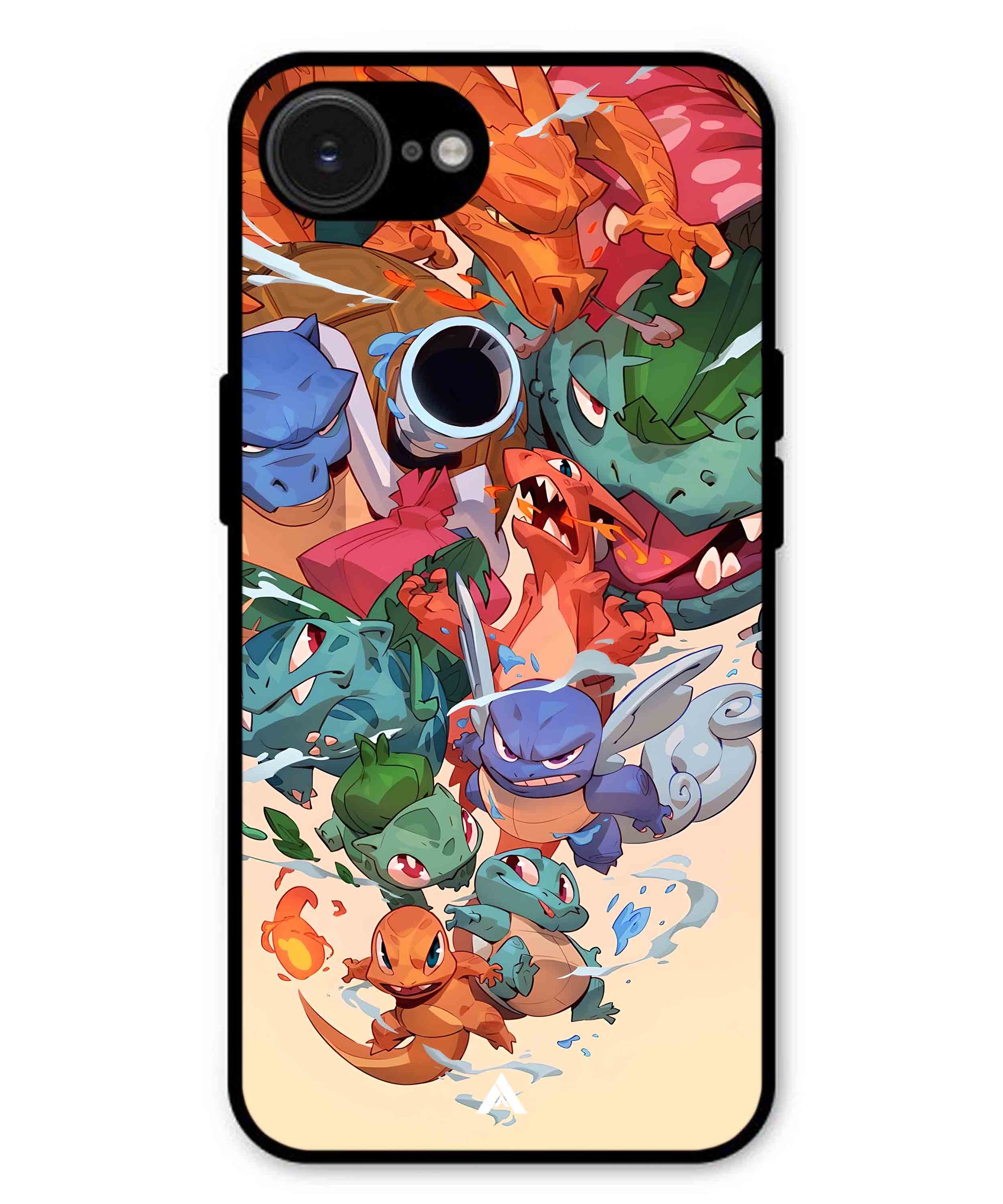 Pokemon Team 2 Metal Back Cover Phone Case for iPhone 16e