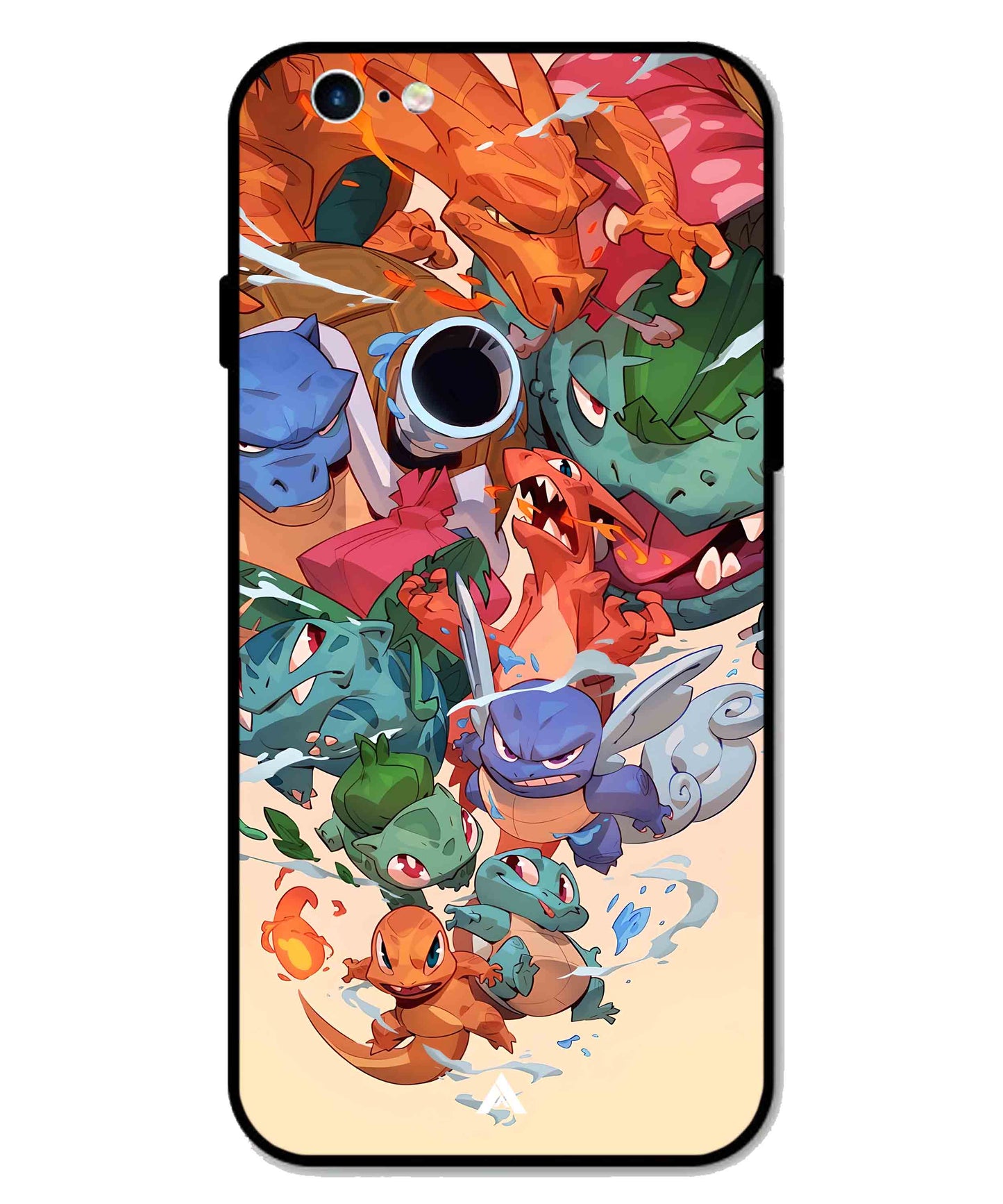 Pokemon Team 2 Metal Back Cover Phone Case for iPhone 6