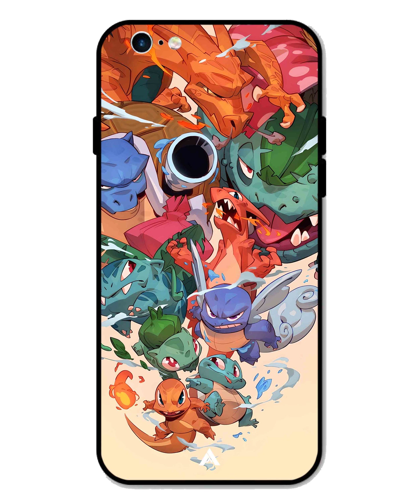 Pokemon Team 2 Metal Back Cover Phone Case for iPhone 6 Plus