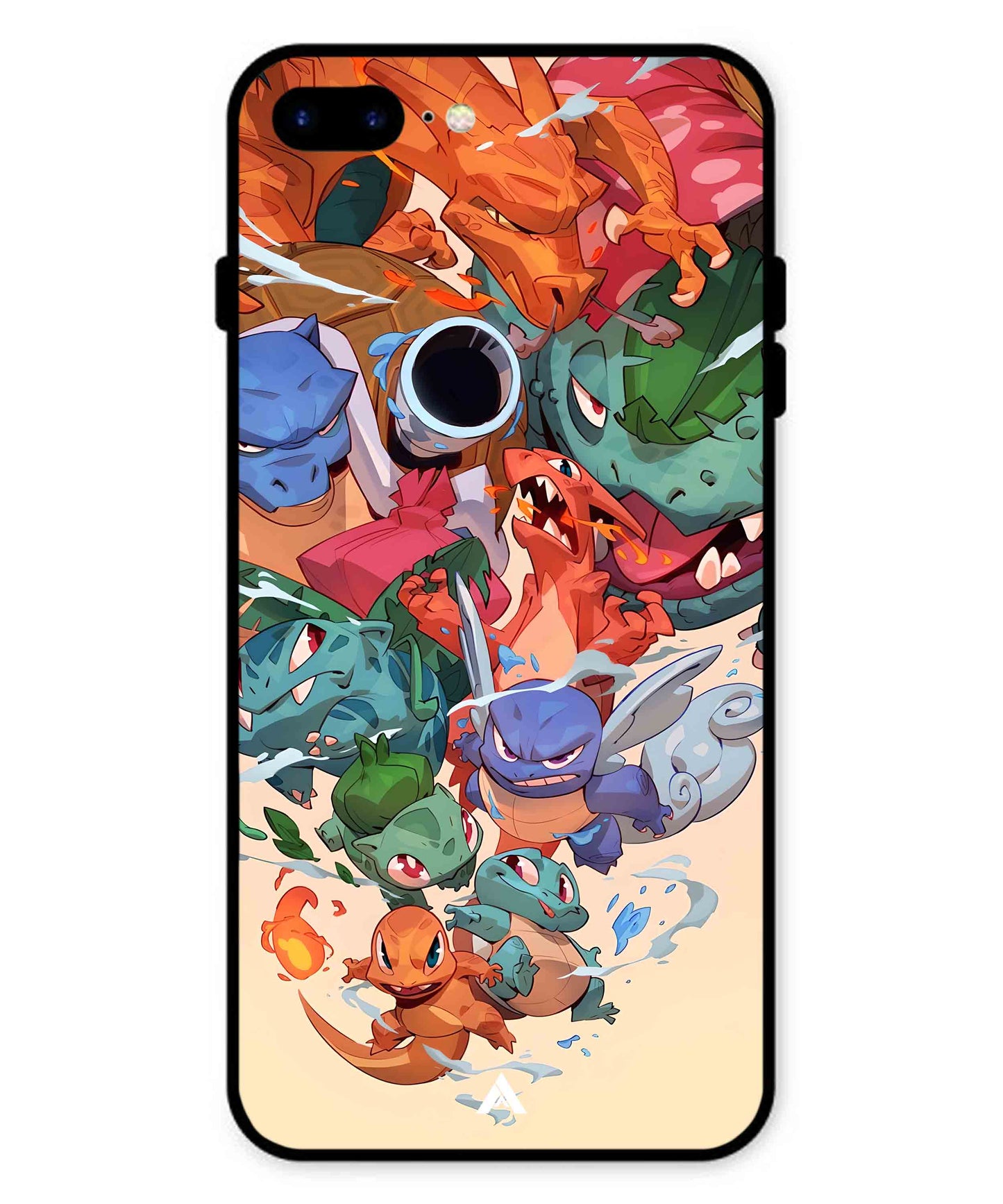 Pokemon Team 2 Metal Back Cover Phone Case for iPhone 7 Plus