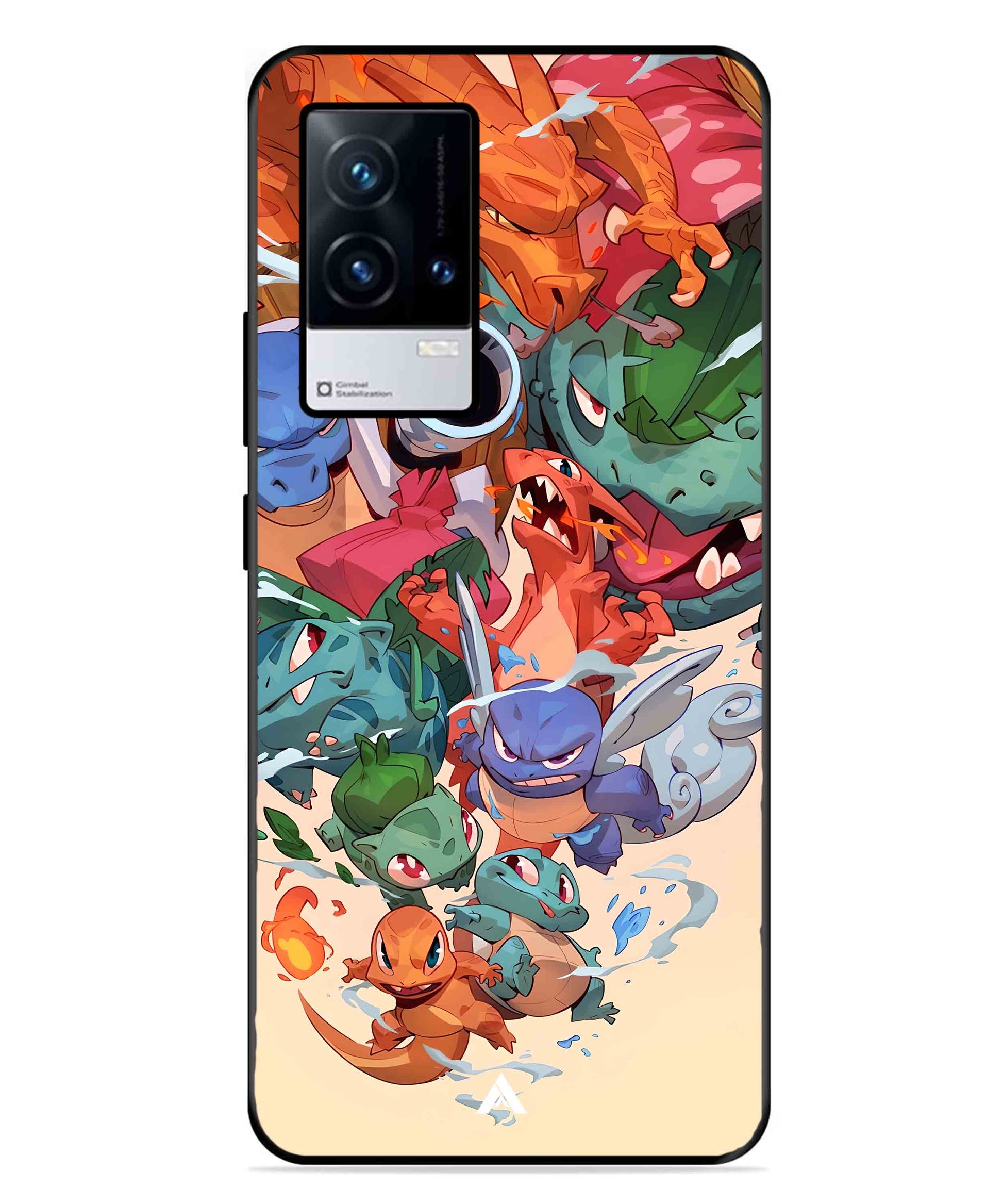 Pokemon Team 2 Metal Back Cover Phone Case for iQOO 8