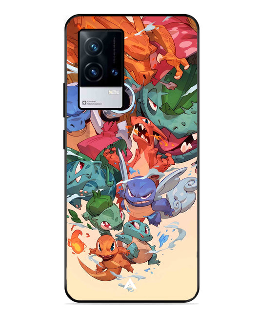 Pokemon Team 2 Metal Back Cover Phone Case for iQOO 9