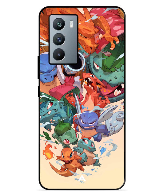 Pokemon Team 2 Metal Back Cover Phone Case for iQOO 9 SE