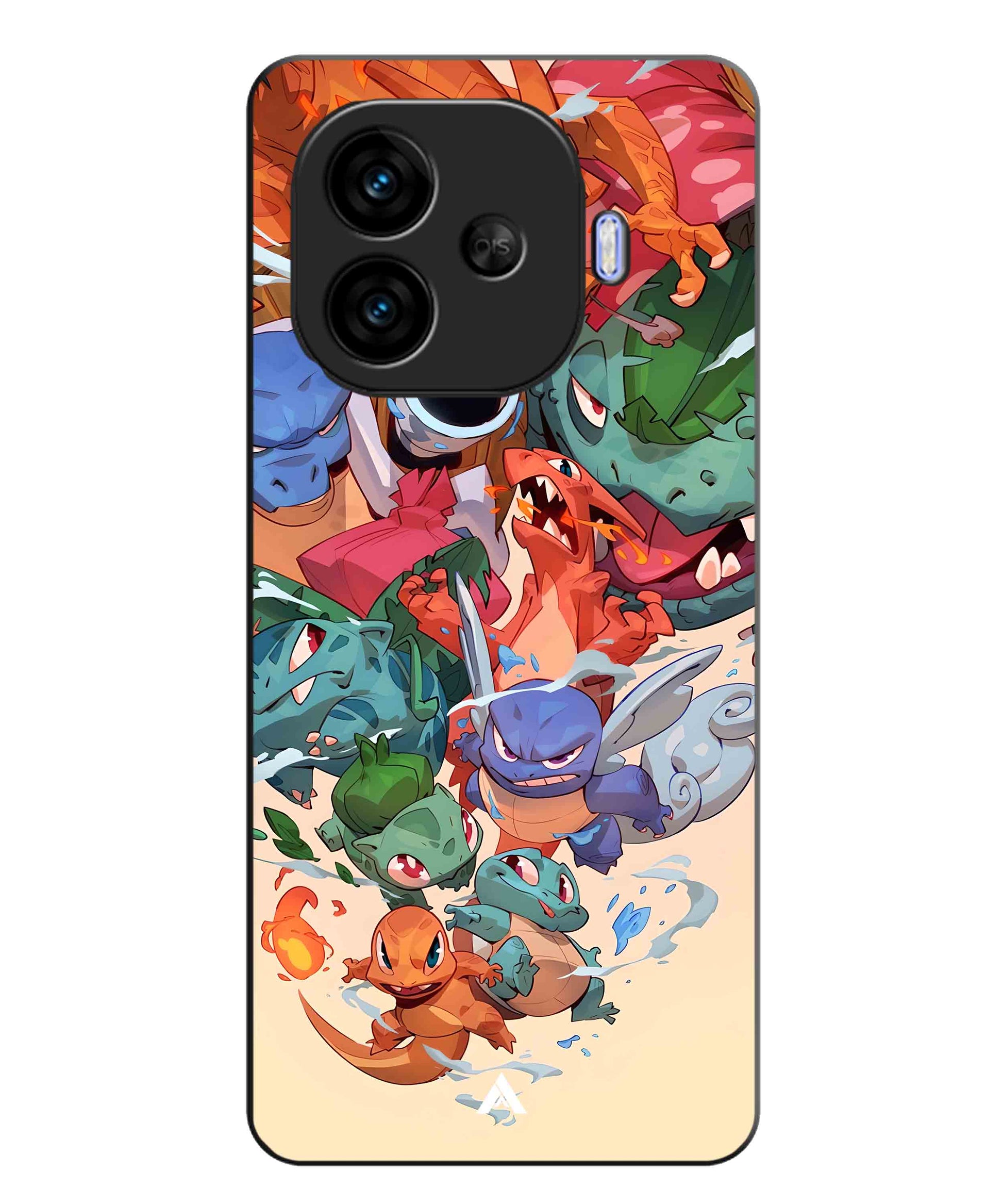 Pokemon Team 2 Metal Back Cover Phone Case for iQOO Neo 10r