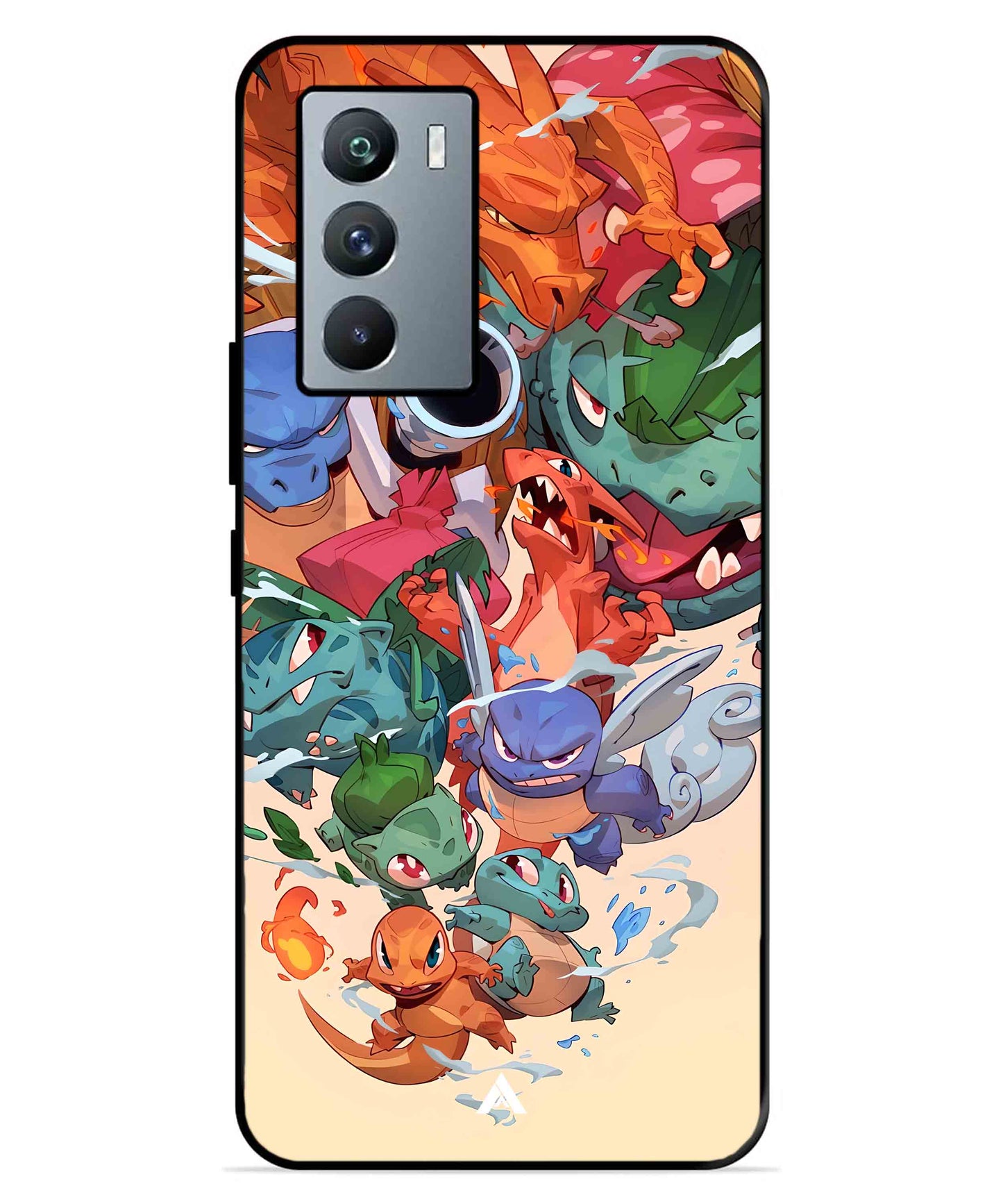 Pokemon Team 2 Metal Back Cover Phone Case for iQOO Neo 5s