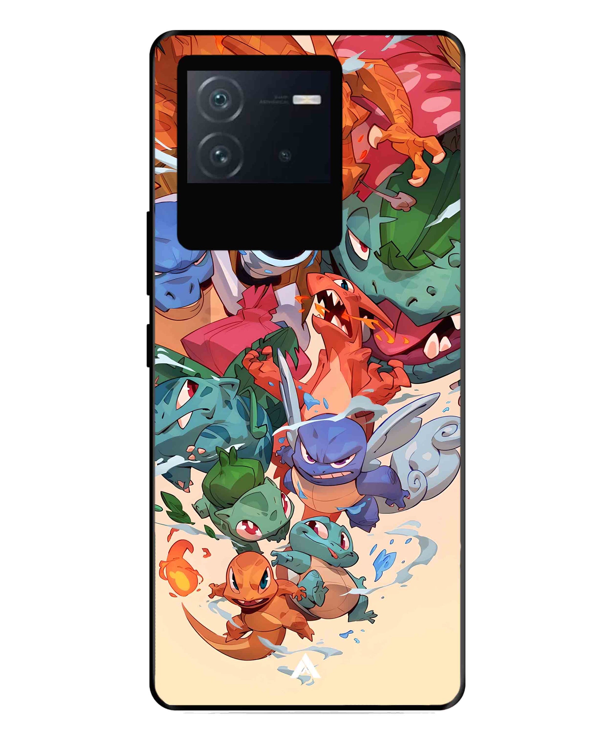 Pokemon Team 2 Metal Back Cover Phone Case for iQOO Neo 6