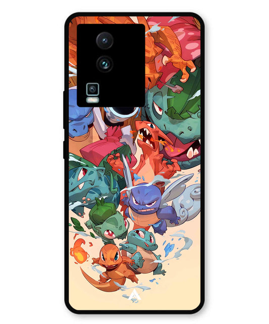 Pokemon Team 2 Metal Back Cover Phone Case for iQOO Neo 7