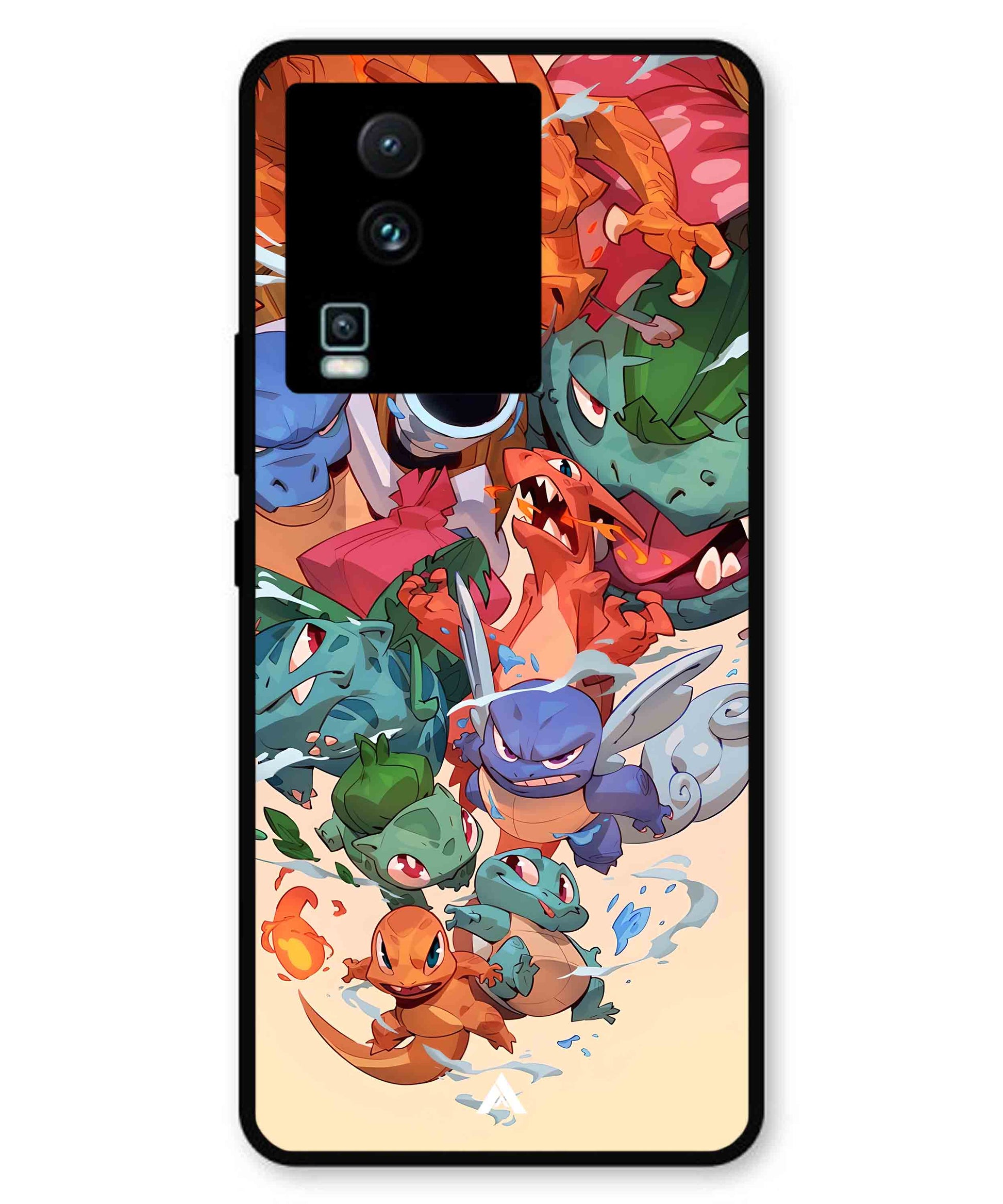 Pokemon Team 2 Metal Back Cover Phone Case for iQOO Neo 7 Pro