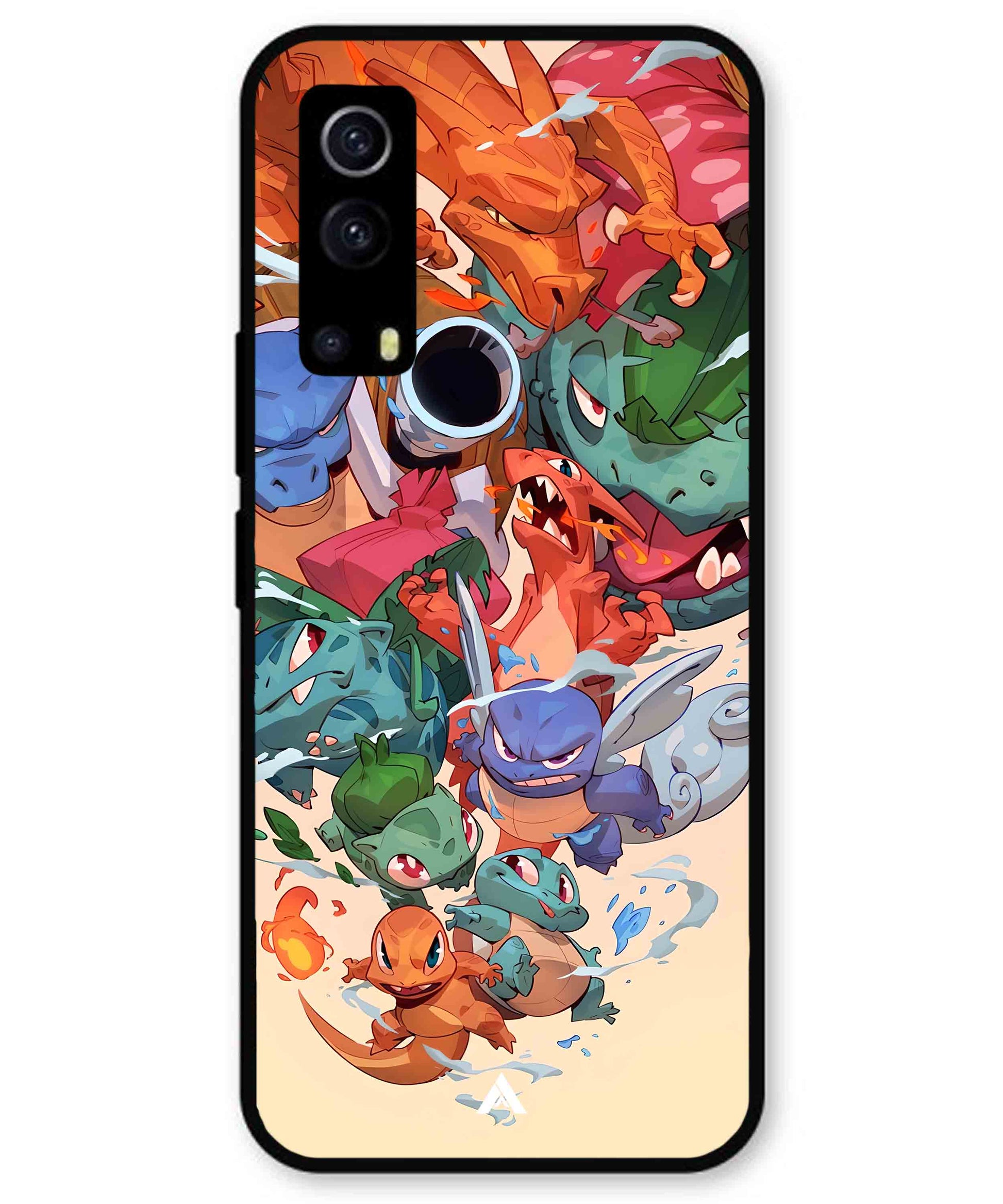 Pokemon Team 2 Metal Back Cover Phone Case for iQOO Z3