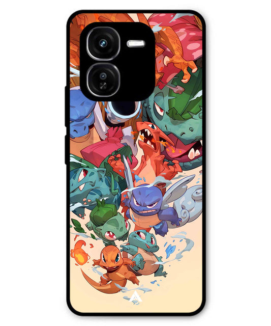 Pokemon Team 2 Metal Back Cover Phone Case for iQOO Z9x