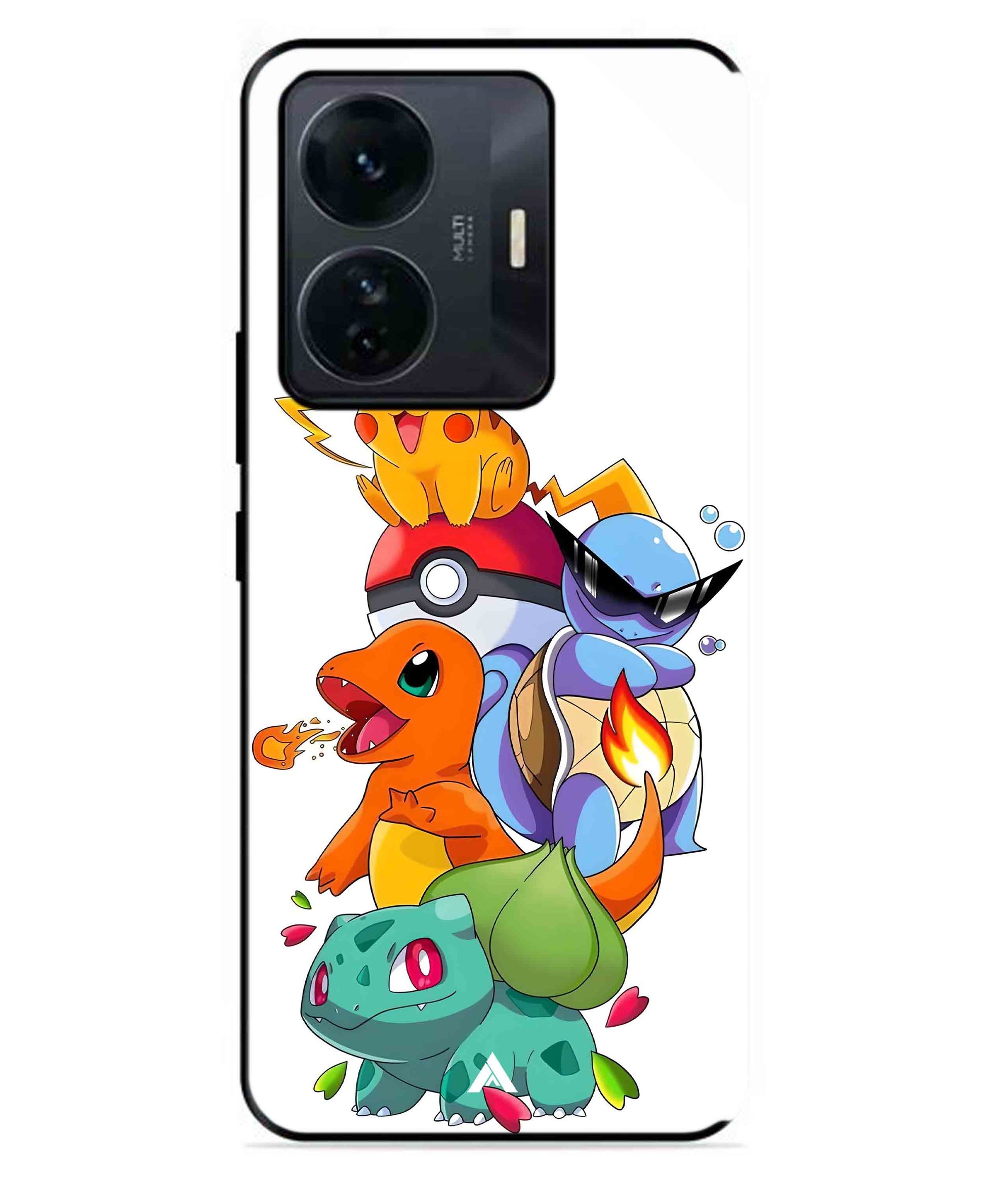 Pokemon Team Metal Back Cover Phone Case for IQOO Z6 Pro