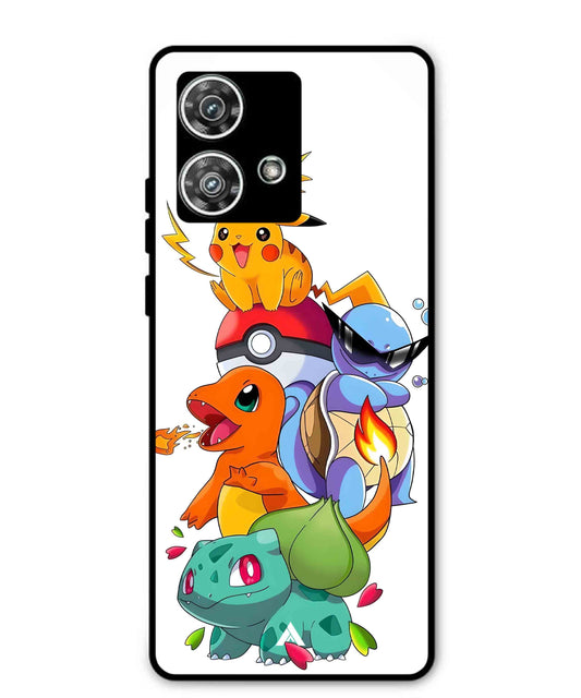 Pokemon Team Metal Back Cover Phone Case for Moto Edge 40 Neo