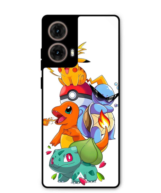 Pokemon Team Metal Back Cover Phone Case for Moto Edge 50 Fusion