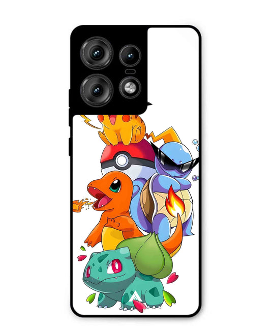 Pokemon Team Metal Back Cover Phone Case for Moto Edge 50 Pro