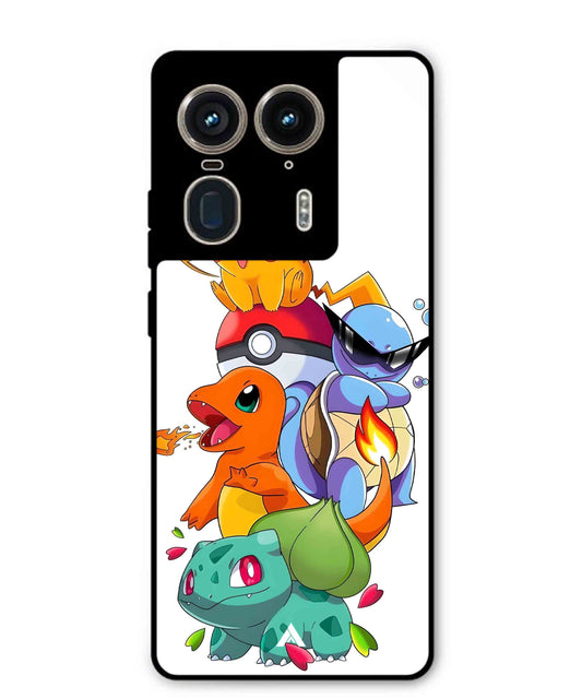 Pokemon Team Metal Back Cover Phone Case for Moto Edge 50 Ultra