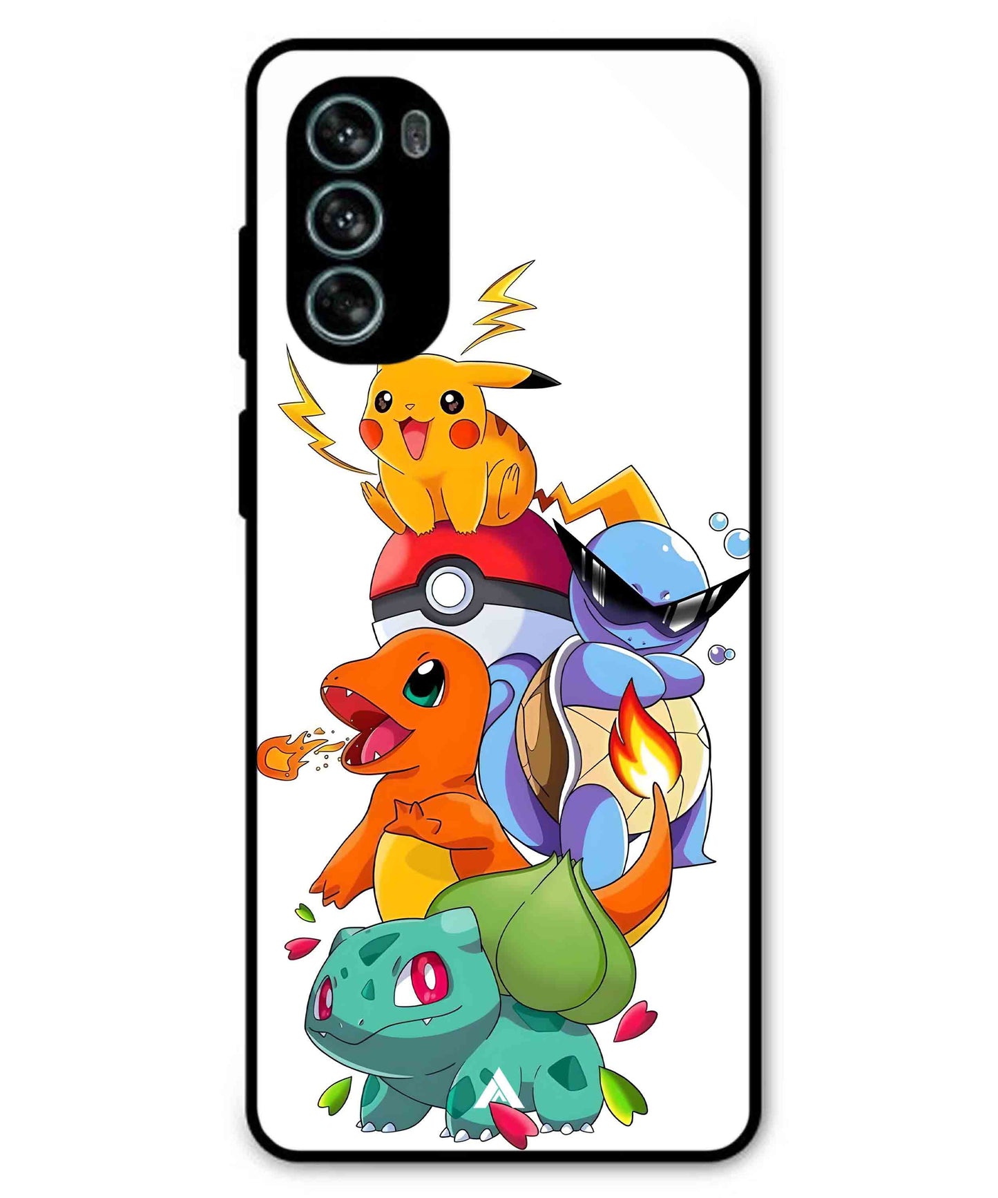 Pokemon Team Metal Back Cover Phone Case for Moto G62