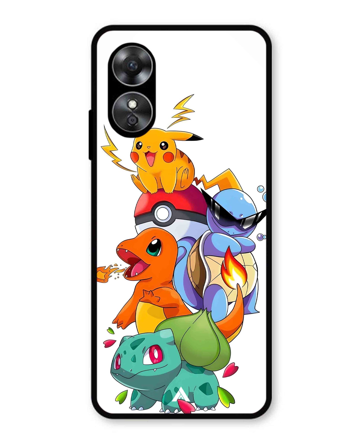 Pokemon Team Metal Back Cover Phone Case for Oppo A17K