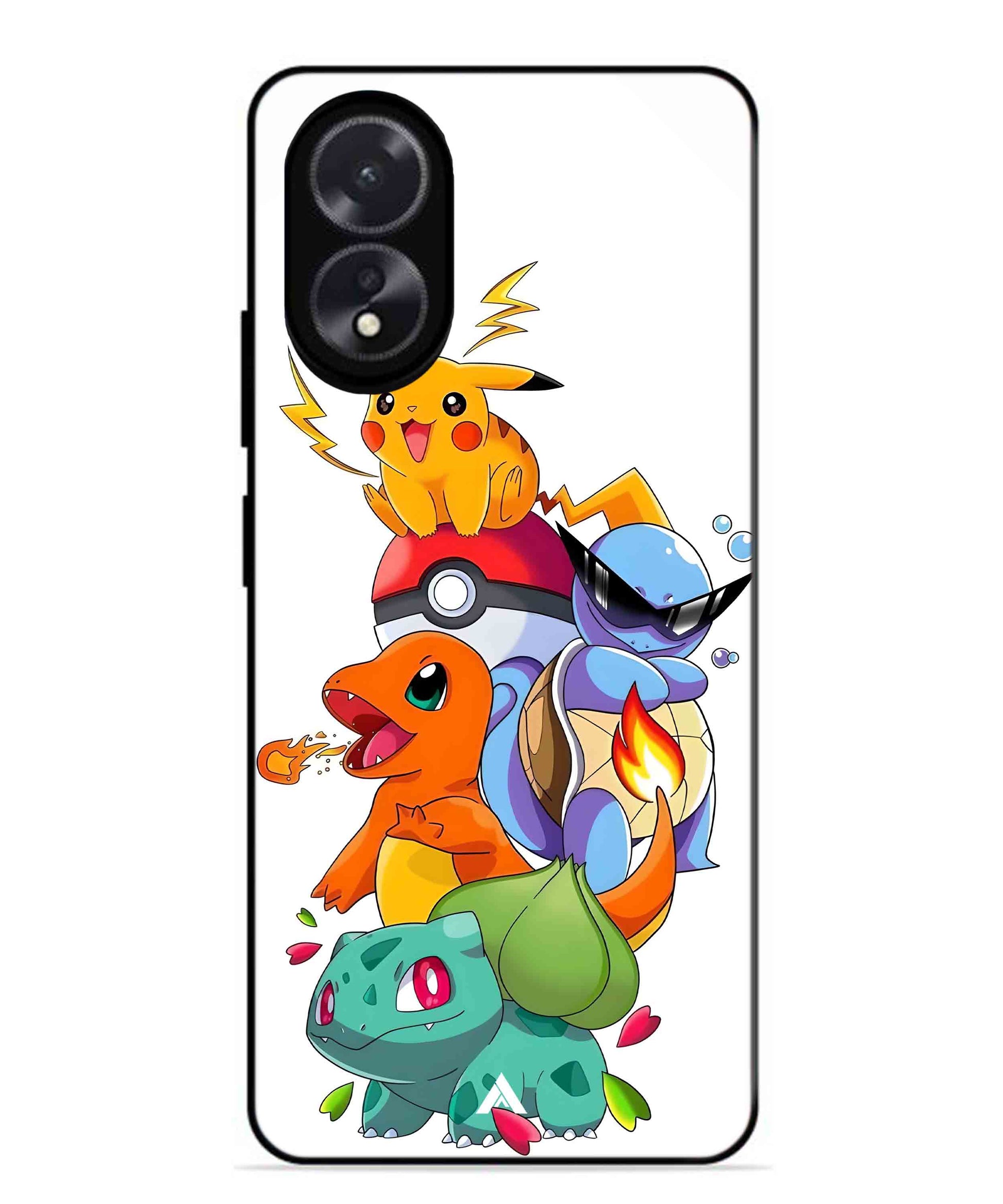 Pokemon Team Metal Back Cover Phone Case for Oppo A38