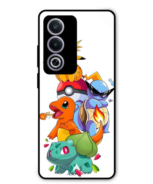 Pokemon Team Metal Back Cover Phone Case for Oppo A3 Pro