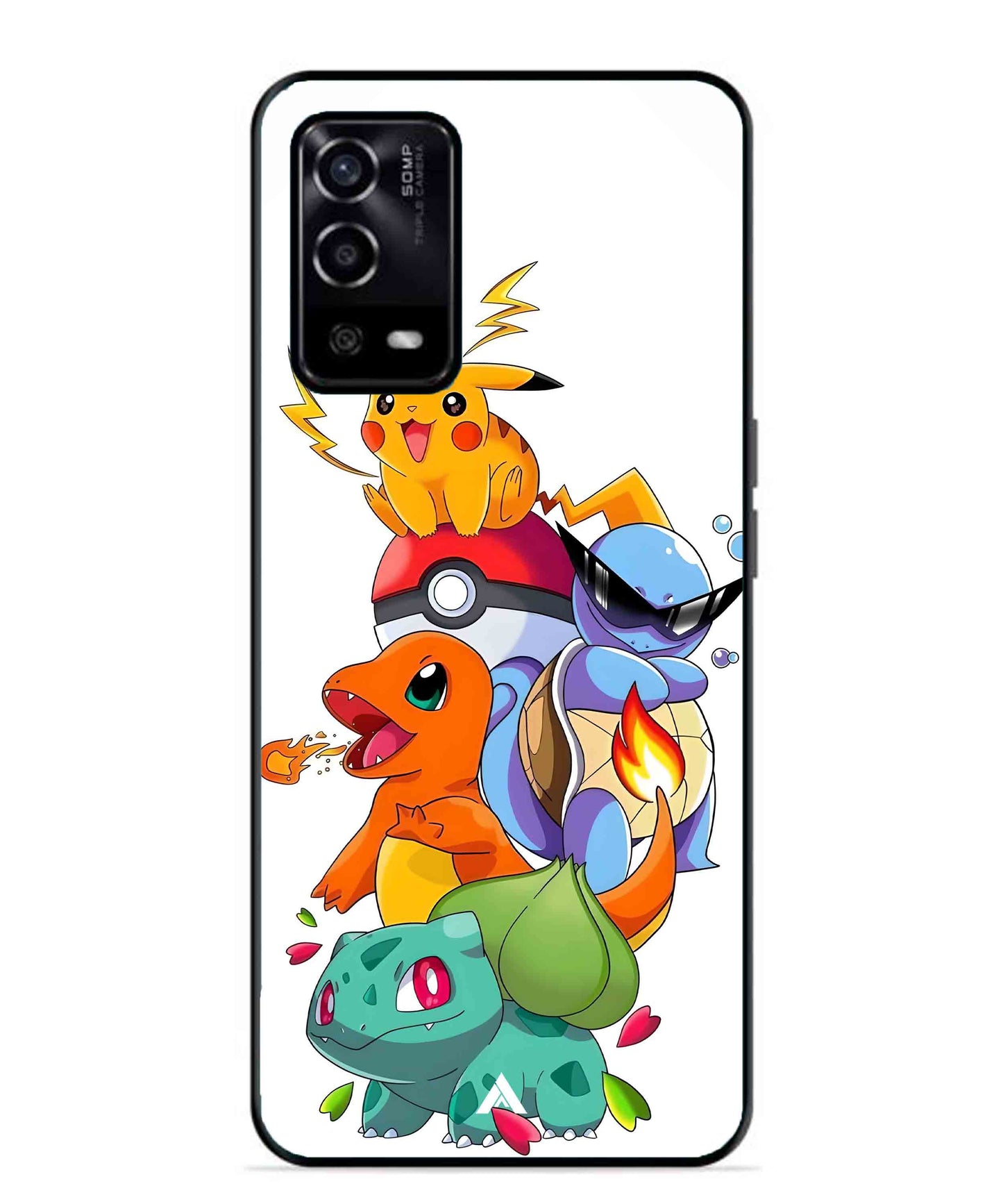 Pokemon Team Metal Back Cover Phone Case for Oppo A53s