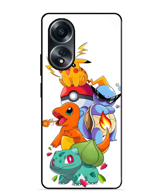 Pokemon Team Metal Back Cover Phone Case for Oppo A58