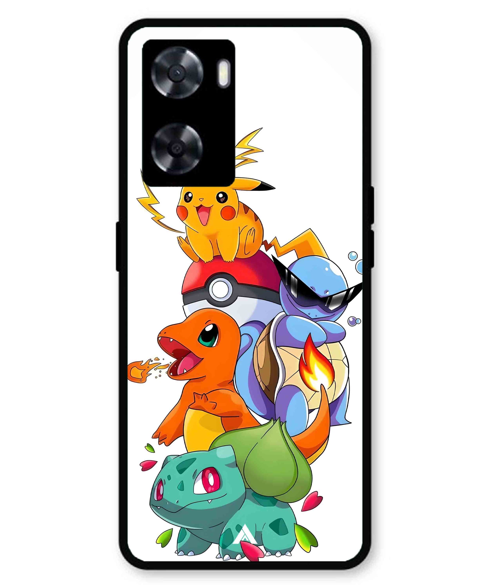 Pokemon Team Metal Back Cover Phone Case for Oppo A77s