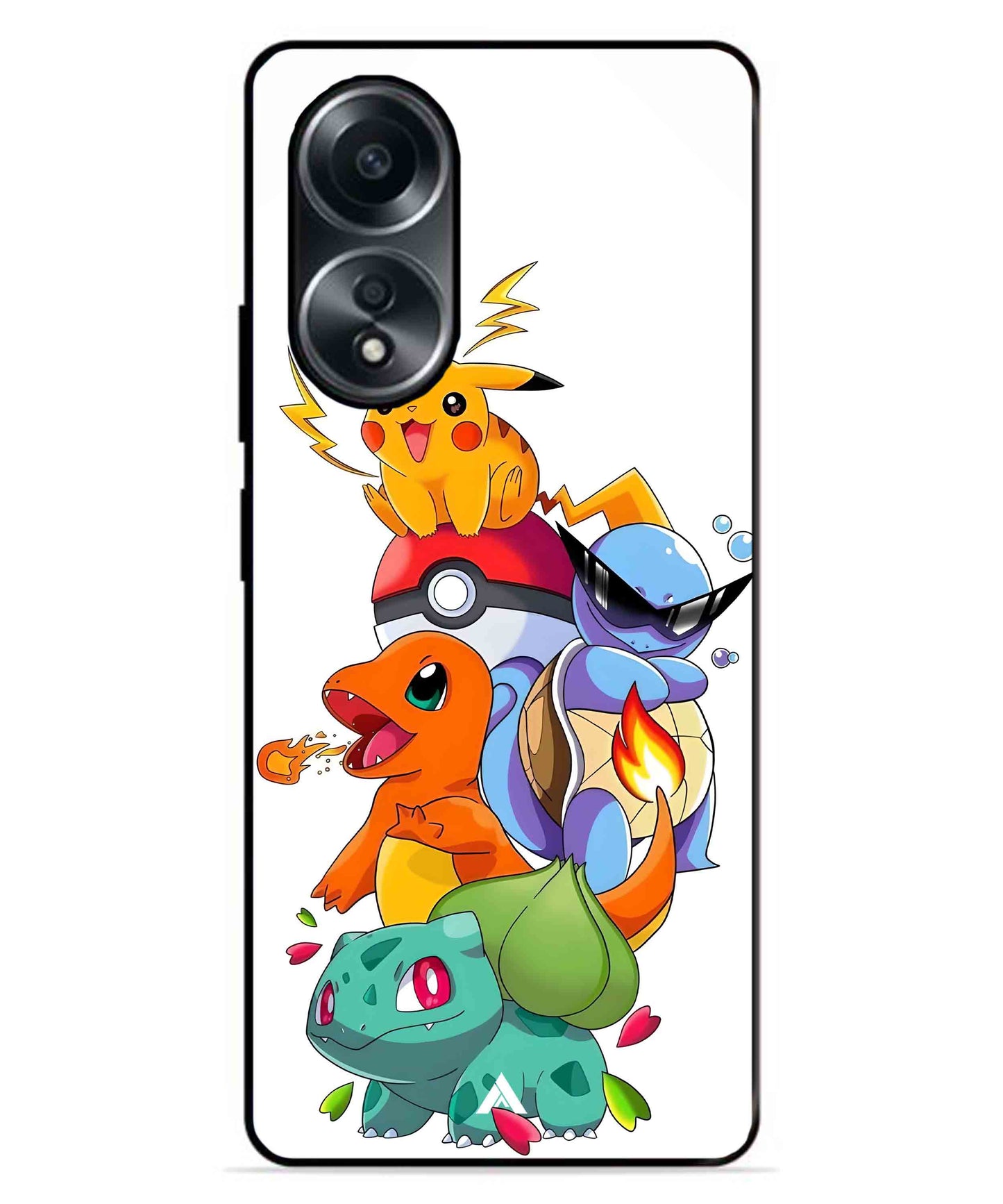 Pokemon Team Metal Back Cover Phone Case for Oppo A78
