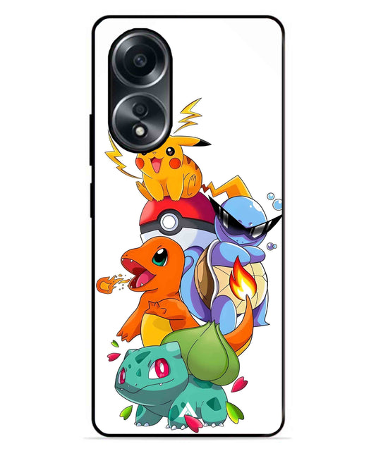 Pokemon Team Metal Back Cover Phone Case for Oppo A78